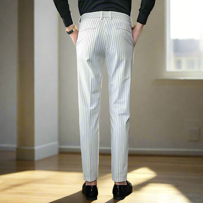 Refined Vertical Stripe Trousers
