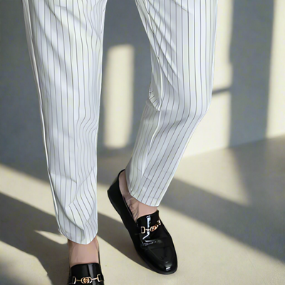 Refined Vertical Stripe Trousers